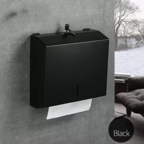 Dispenser servetele hartie negru metalic antivandalism 300buc
